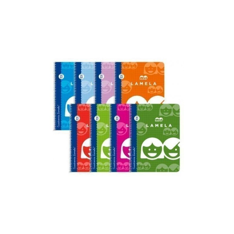 (07F004) LAMELA CUADERNO ESPIRAL 80H FOLIO 70GR CUADROVÍA 4MM C/MARGEN CUBIERTA BÁSICA C/SURTIDOS