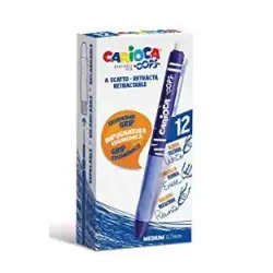 (4304302) CARIOCA BOLÍGRAFO TINTA BORRABLE OOPS RETRÁCTIL MONOCOLOR AZUL CAJA 12 UD