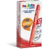 (4304303) CARIOCA BOLÍGRAFO TINTA BORRABLE OOPS RETRÁCTIL 0.7MM MONOCOLOR ROJO CAJA 12 UD