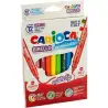 (42753) CARIOCA ROTULADOR BIRELLO DOBLE PUNTA FINA/MEDIA COLORES SURTIDOS ESTUCHE 12 UD