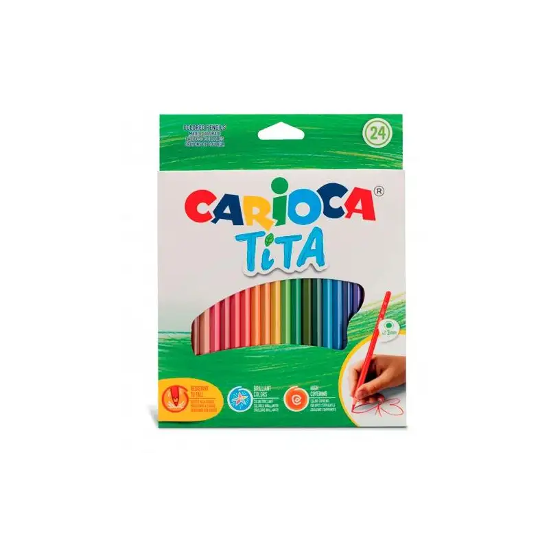 (42794) CARIOCA LÁPICES DE COLORES TITA SURTIDOS ESTUCHE 24 UD