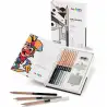 (45230) CARIOCA SET DE DIBUJO PLUS DRAWING CON 8 LÁPICES DE GRAFITO 4H A 6B + ACCESORIOS