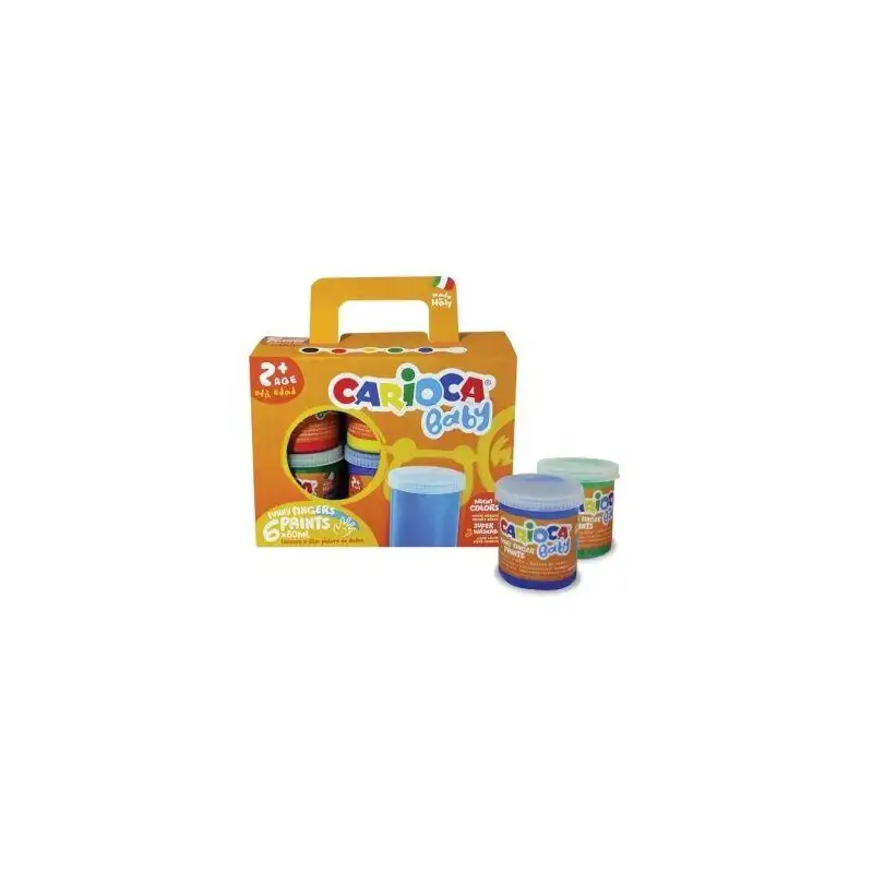 (KO032) CARIOCA TÉMPERA 100GR / 80ML LAVABLE COLORES - CAJA DE 6