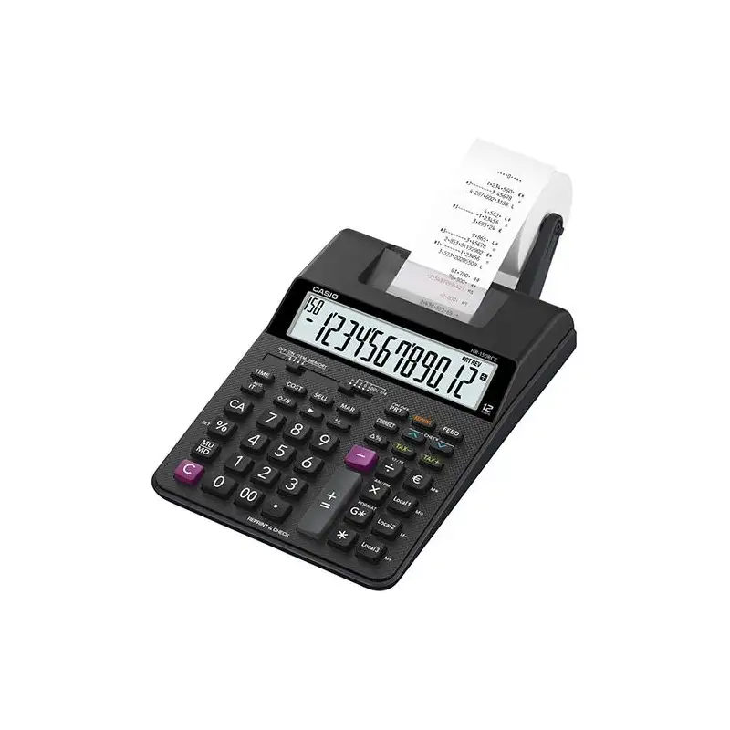 (HR-150RCE) CASIO CALCULADORA DE OFICINA CON IMPRESORA HR-150RCE 12 DÍGITOS NEGRO