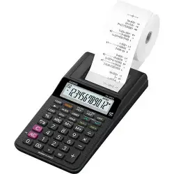 (HR-8RCE) CASIO CALCULADORA DE OFICINA CON IMPRESORA HR-8RCE 12 DÍGITOS NEGRO