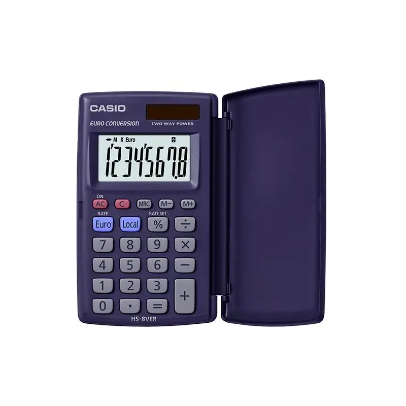 (HS-8VER) CASIO CALCULADORA DE OFICINA HS-8VER SOLAR 8 DÍGITOS VIOLETA OSCURO