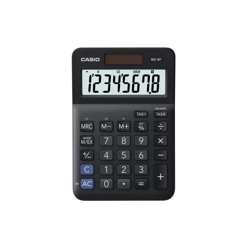 (MS-8F) CASIO CALCULADORA DE OFICINA SOBREMESA NEGRO 8 DÍGITOS MS-8F
