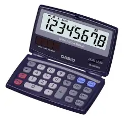 (SL-100VER) CASIO CALCULADORA BOLSILLO 8 DIGITOS PANTALLA GRANDE LCD AZUL MARINO