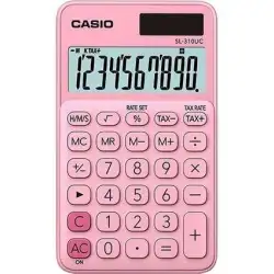 (SL-310UC-PK) CASIO CALCULADORA DE OFICINA SL-310UC-PK 10 DÍGITOS ROSA CLARO