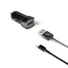 (CCUSBTYPEC) CELLY CARGADOR DE COCHE USB + CABLE USB - USB-C 12W NEGRO
