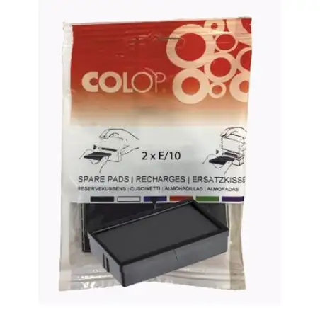 (107124) COLOP ALMOHADILLA E/10 NEGRO BLISTER -2U-