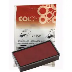 (107163) COLOP ALMOHADILLA E/20 ROJO BLISTER -2U-
