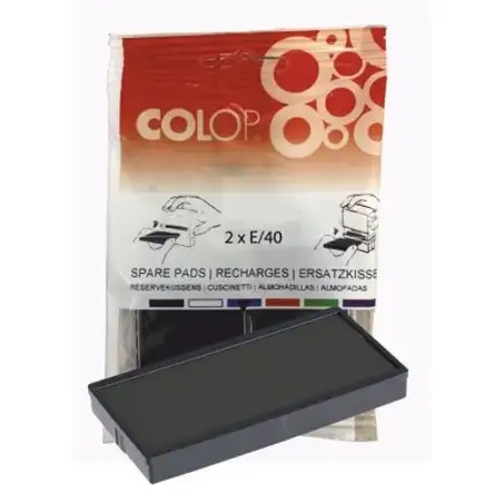 (107202) COLOP ALMOHADILLA E/40 NEGRO BLISTER -2U-