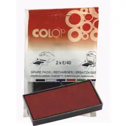 (107206) COLOP ALMOHADILLA E/40 ROJO BLISTER -2U-