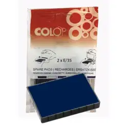 (107335) COLOP ALMOHADILLA E/35 AZUL BLISTER -2U-