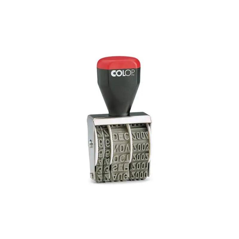 (108681) COLOP SELLO 05000 FECHADOR MANUAL 5MM ESPAÑOL ROJO