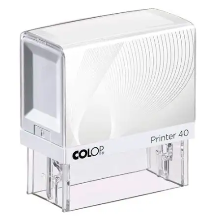 (144772) COLOP PRINTER 40 G7 23X59MM BLANCO/AZUL NO INCLUYE PLACA DE TEXTO PERSONALIZADA