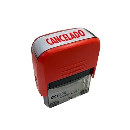 (500672R) COLOP SELLO PRINTER C20 FORMULA " CANCELADO " ALMOHADILLA E/20 14X38MM ROJO