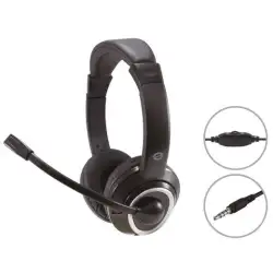 (POLONA02B) CONCEPTRONIC AURICULARES JACK 3.5 MM MICROFONO FLEXIBLE CONTROL VOLUMEN NEGRO
