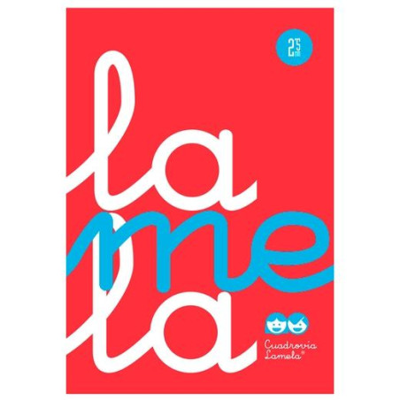 (7FTP03RJ) LAMELA CUADERNO ESPIRAL 80H FOLIO 90GR CUADROVÍA 3MM TAPA PP ROJO