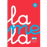 (7FTP05RJ) LAMELA CUADERNO ESPIRAL 80H FOLIO 90GR C/M CUADROVÍA 5MM CUBIERTA PP FLÚOR ROJO
