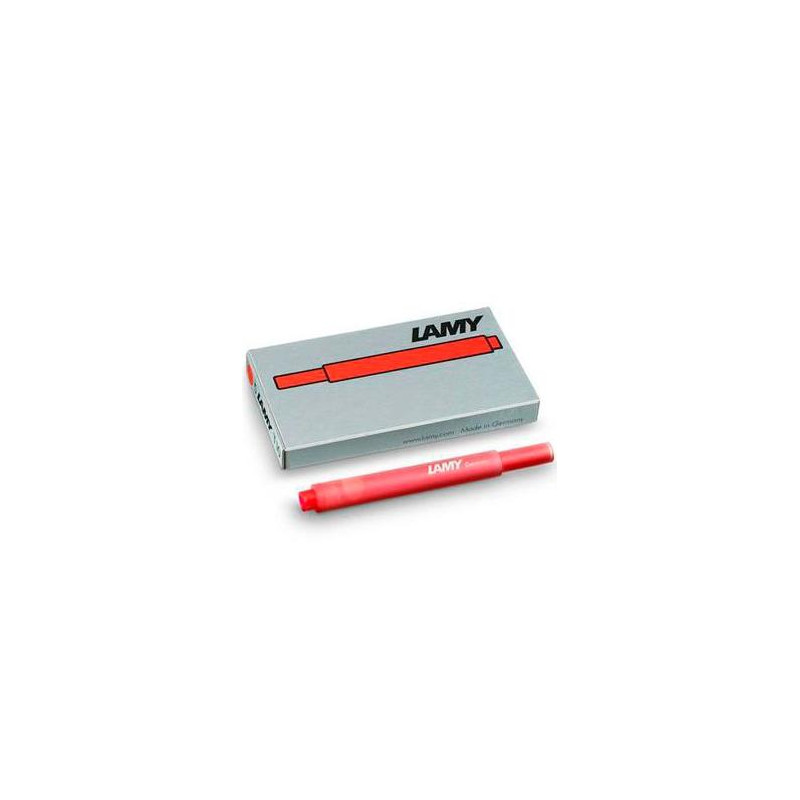 (1202076) LAMY CARTUCHO T10 RED RECAMBIO 825 PARA PLUMA TINTA ROJO CAJA 5U