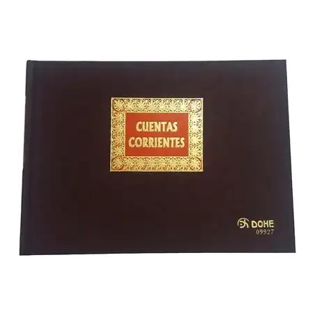 (09927) DOHE CONTABILIDAD LIBRO DE CUENTAS CORRIENTES 1/4 APAISADO 100 HOJAS