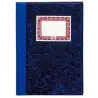 (09981) DOHE CUADERNO CARTONÉ 80H CUARTO NATURAL RAYADO HORIZONTAL 70GR AZUL