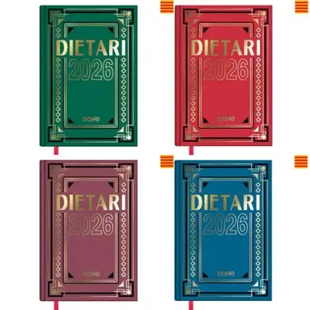 (11157-2026) DOHE DIETARIO CUARTO 15X21CM DP CARTÓN GELTEX C/SURTIDOS 2026 CATALÁN