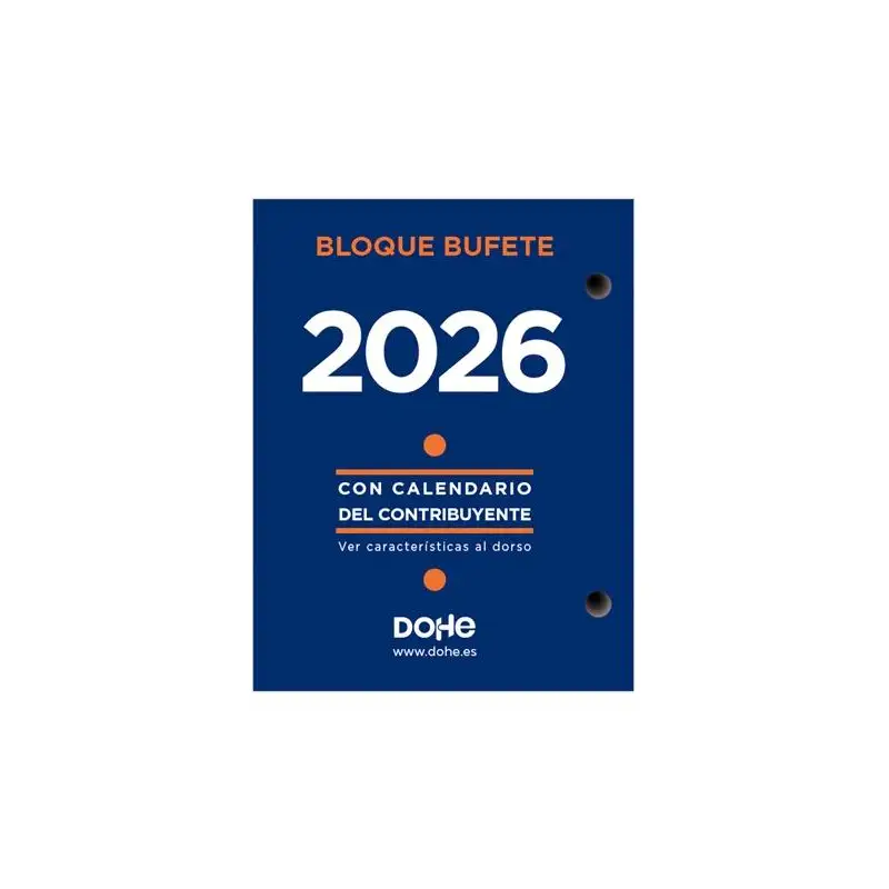 (11601-2026) DOHE BLOQUE BUFETE ANUAL 8.5X11CM CASTELLANO 2026