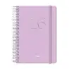 (12574-2026) DOHE AGENDA ANUAL GLOSS ESPIRAL 12.5X18CM DP CIERRE C/GOMA MORADO 2026
