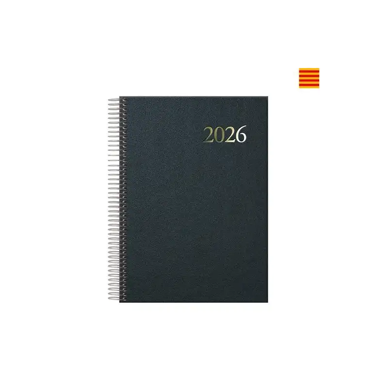 (12735-2026) DOHE AGENDA ANUAL SEGOVIA ESPIRAL 14X20CM DP NEGRO 2026 CATALÁN