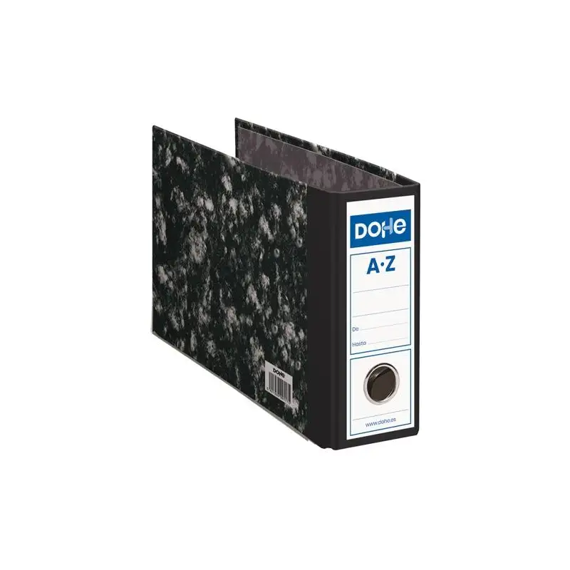 (09119) DOHE ARCHIVADOR PALANCA ARCHINOVO CUARTO APAISADO LOMO ANCHO CARTÓN FORRADO NEGRO JASPEADO