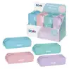 (51970) DOHE PORTATODO DOBLE SERENITY 200X60X70MM SILICONA SOFT TOUCH C/SURTIDOS PASTEL EXPOSITOR 8 UD