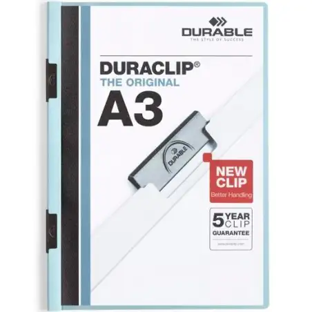 (221806) DURABLE CARPETA DOSSIER PINZA DURACLIP 60 A3 AZUL