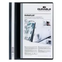 (257901) DURABLE CARPETA DE PRESENTACIÓN DURAPLÚS FÁSTENER A4 PLÁSTICO NEGRO -25U-