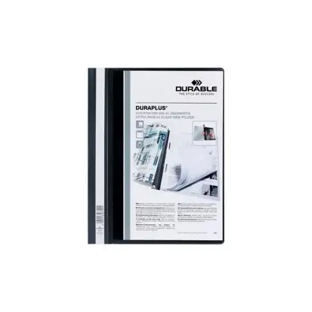 (257901) DURABLE CARPETA DE PRESENTACIÓN DURAPLÚS FÁSTENER A4 PLÁSTICO NEGRO -25U-
