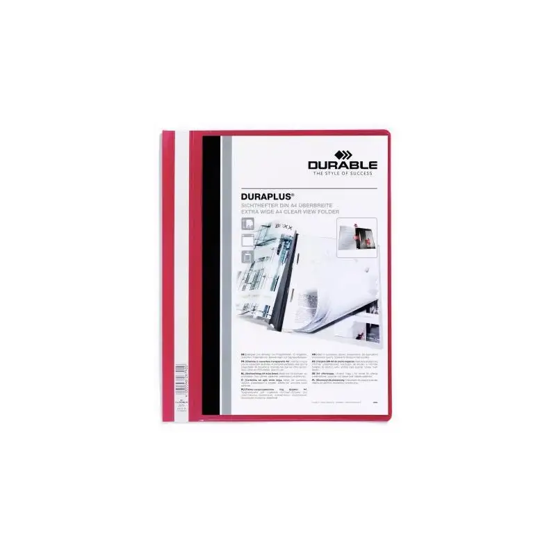 (257903) DURABLE CARPETA DE PRESENTACIÓN DOSSIER FÁSTENER DURAPLUS A4 ROJO -25 UD-