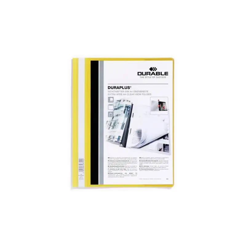 (257904) DURABLE CARPETA DE PRESENTACIÓN DOSSIER FÁSTENER DURAPLUS A4 AMARILLO -25 UD-