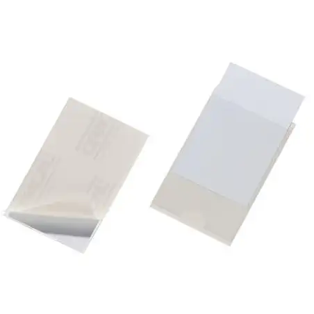 (807919) DURABLE POCKETFIX BOLSA DE 10 FUNDAS AUTOADHESIVAS 90X57MM PVC TRANSPARENTE -10U-