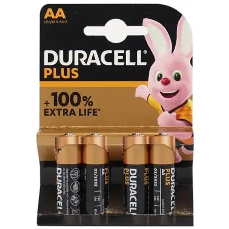 (940279) DURACELL PILAS POWER PLUS LR06 ALCALINAS AA 1.5V PACK-4
