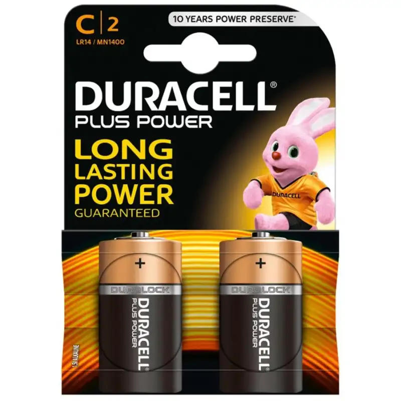 (940280) DURACELL PILAS PLUS POWER L2 CLR14 ALCALINAS C 1.5V PACK-2