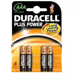 (942796) DURACELL PILAS PLUS POWER LR03 ALCALINAS AAA 1.5V PACK-4