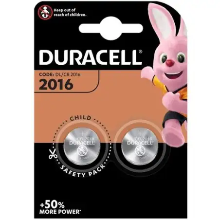(DL/CR2016) DURACELL PILA BOTÓN CR2016 3V -BLISTER 2U-