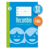 (9003) LAMELA RECAMBIO 100H FOLIO 70GR CUADROVÍA 3MM C/MARGEN 4 TALADROS OFFSET BLANCO