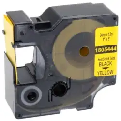 (1805444) DYMO RHINO TUBO TERMORRETRACTIL NEGRO SOBRE AMARILLO 24MM