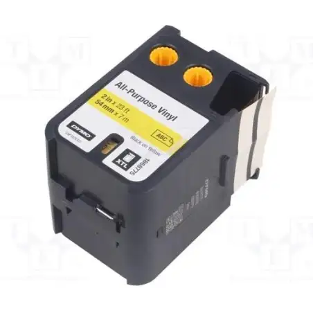 (1868775) DYMO CINTA DE TRANSFERENCIA TÉRMINA NEGRO SOBRE AMARILLO 54MMX7M VINILO