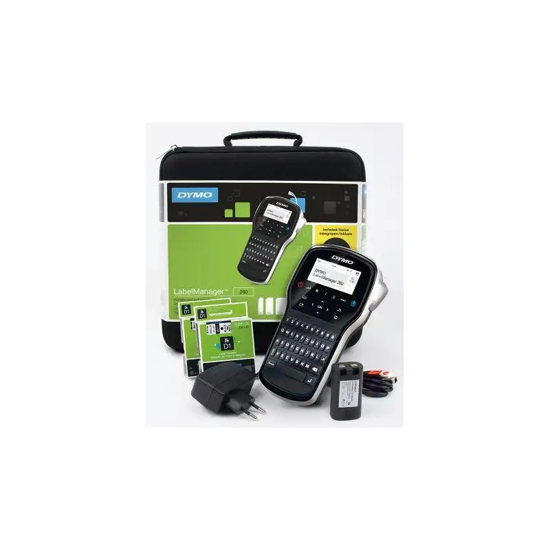 (2091152) DYMO KIT IMPRESORA DE ETIQUETAS LABELMANAGER 280 TECLADO QWERTY + ETIQUETAS DE 6-12 MM D1+ CARGADOR