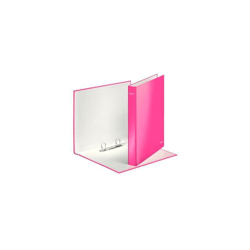 (42410123) LEITZ CARPETA WOW ANILLAS MIXTAS 2X25 MM A4+ CARTÓN FORRADO PLASTIFICADO FUCSIA