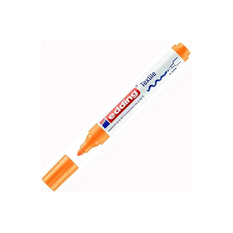 (4500-66) EDDING MARCADOR TEXTIL 4500 PERMANENTE PUNTA REDONDA NARANJA FLUORESCENTE